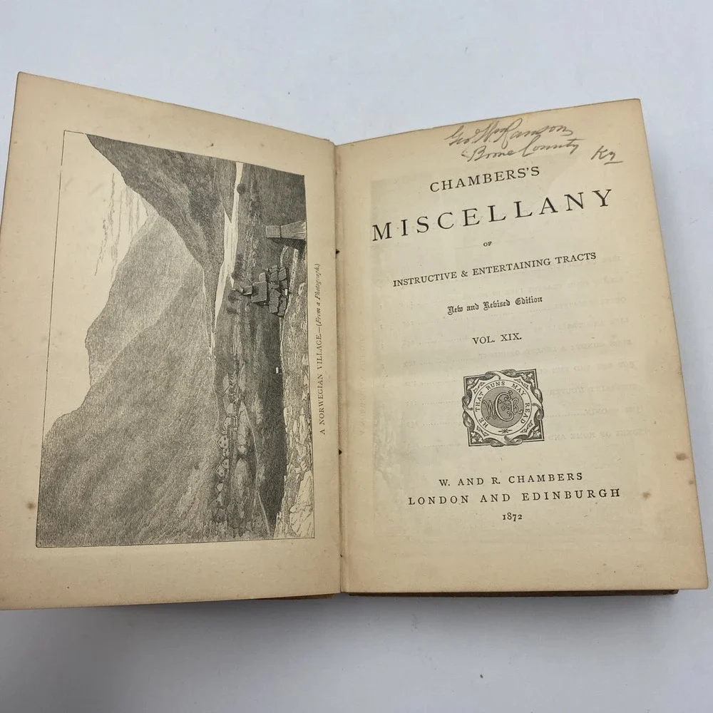 Antique‎ Chambers's Miscellany of Instructive & Entertaining Tracts Vol XIX 1872